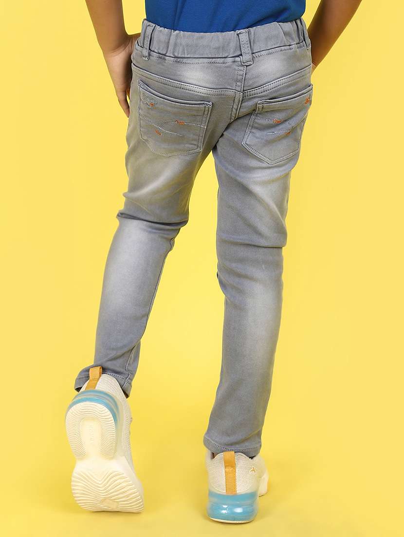 boys grey denim plain jeans - 21177364 -  Standard Image - 3