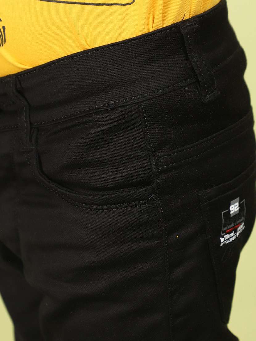 boys black denim plain jeans - 21177367 -  Standard Image - 5