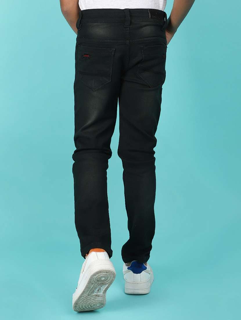 black denim plain jean - 21177397 -  Standard Image - 3