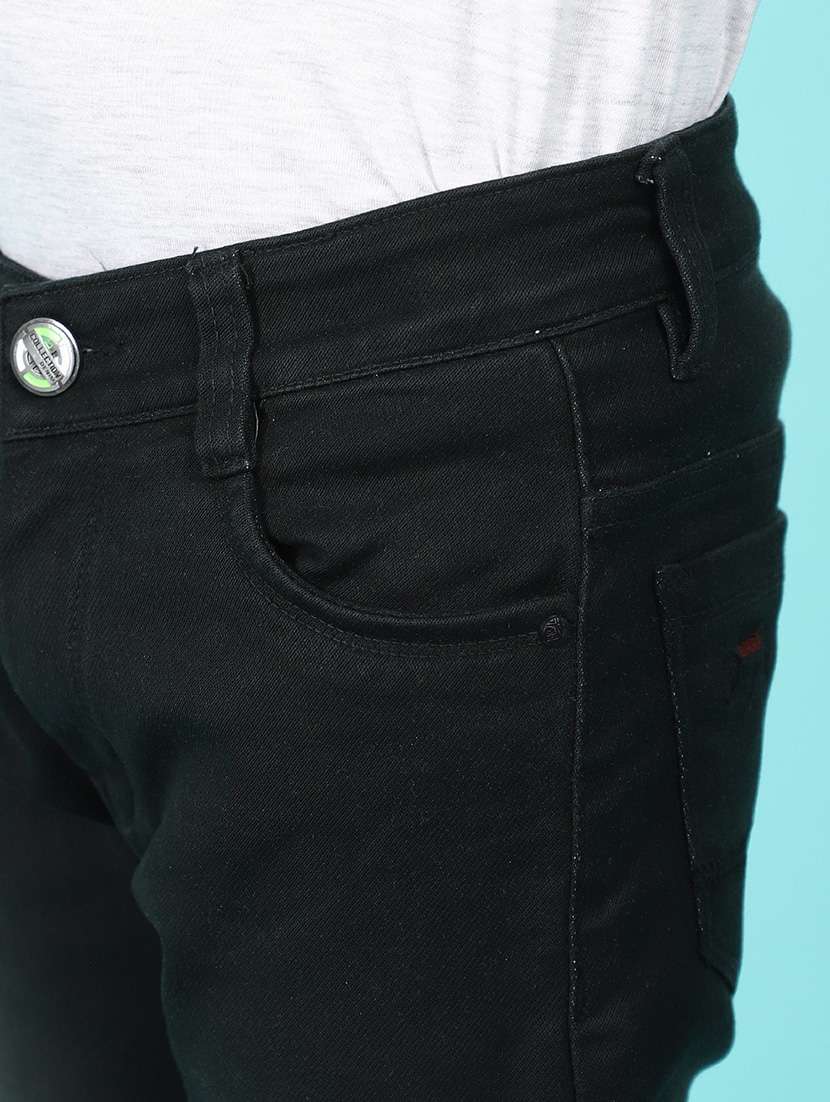 black denim plain jean - 21177397 -  Standard Image - 5