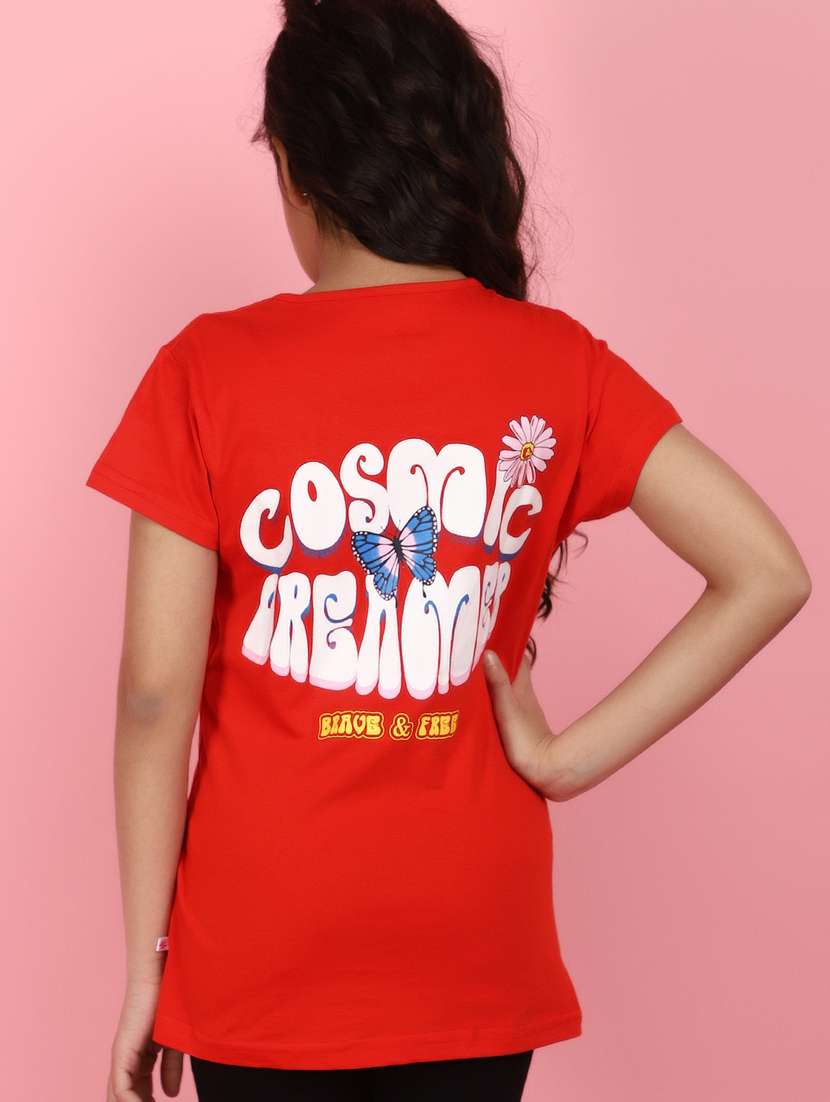 girls round neck short sleeves tees - 21177480 -  Standard Image - 3