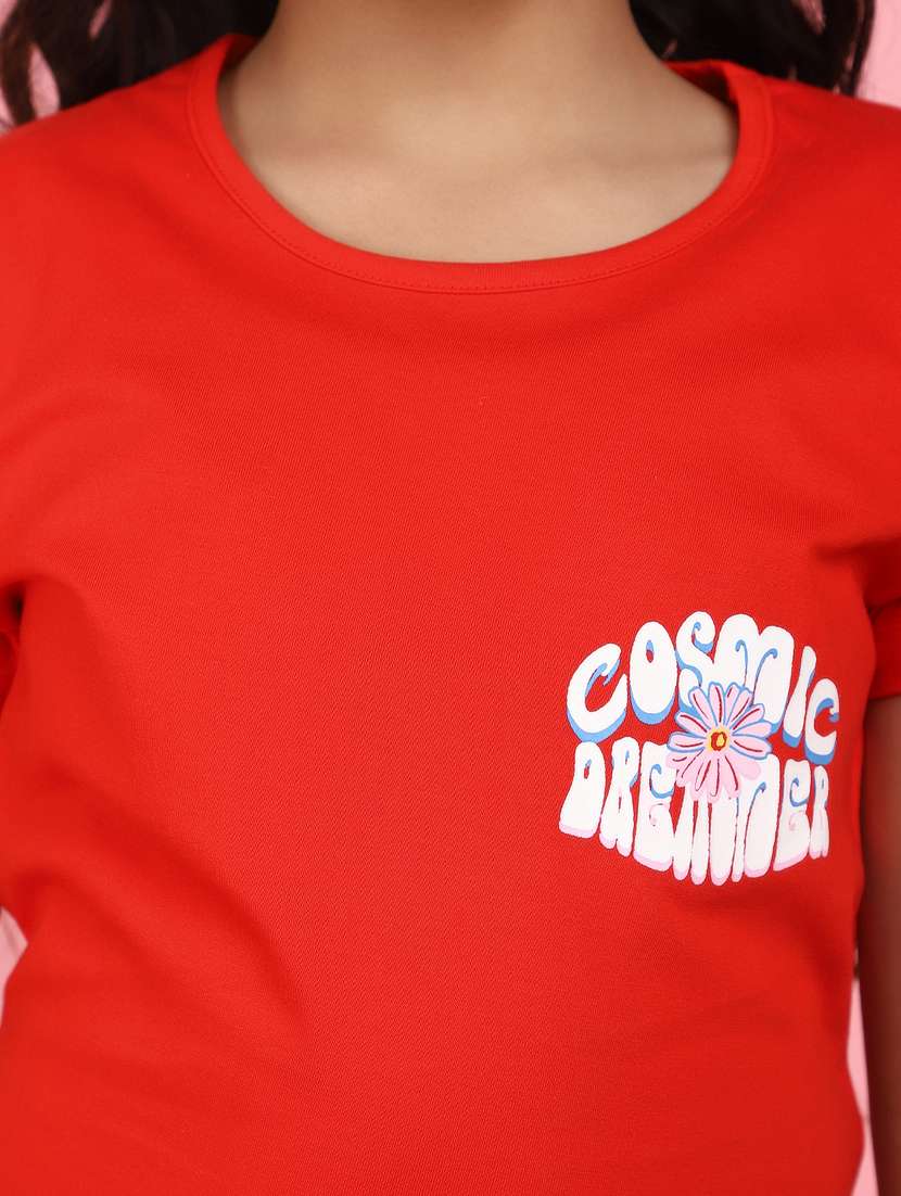 girls round neck short sleeves tees - 21177480 -  Standard Image - 5