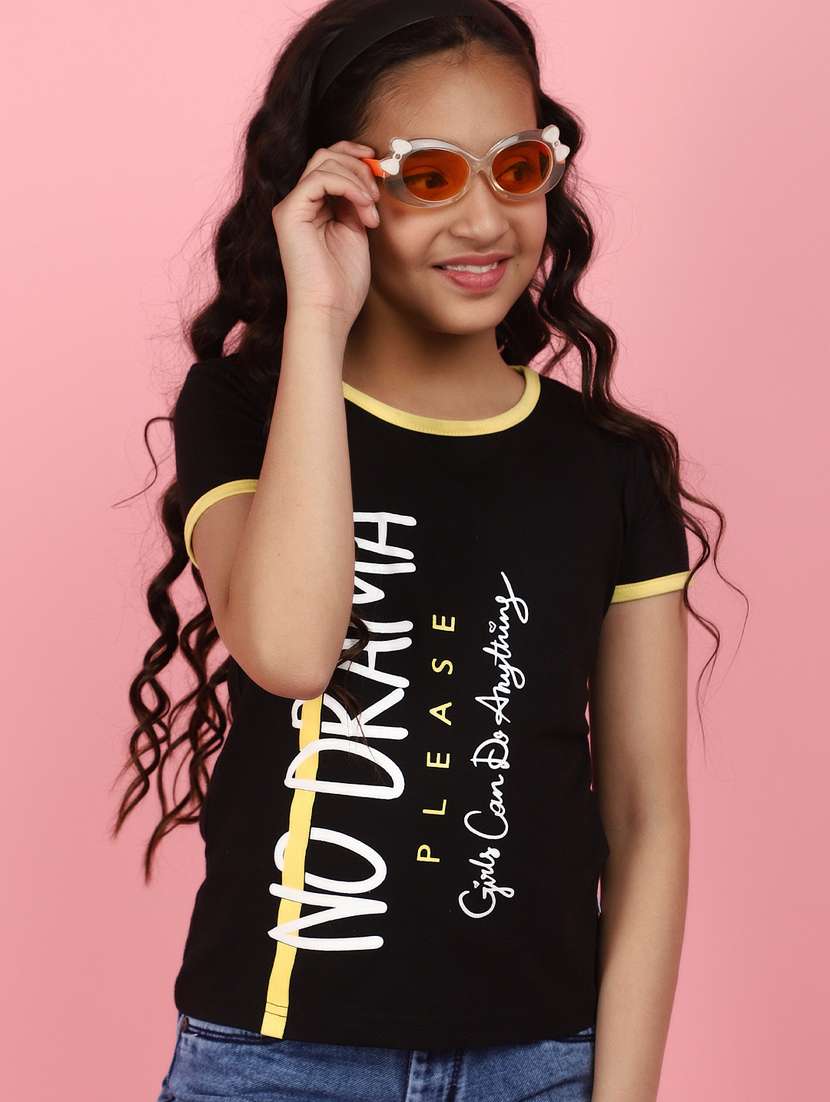 girls round neck short sleeves tees - 21177481 -  Standard Image - 3