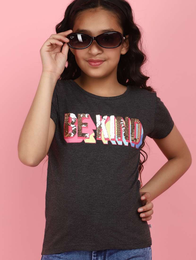 girls round neck short sleeves tees - 21177484 -  Standard Image - 3
