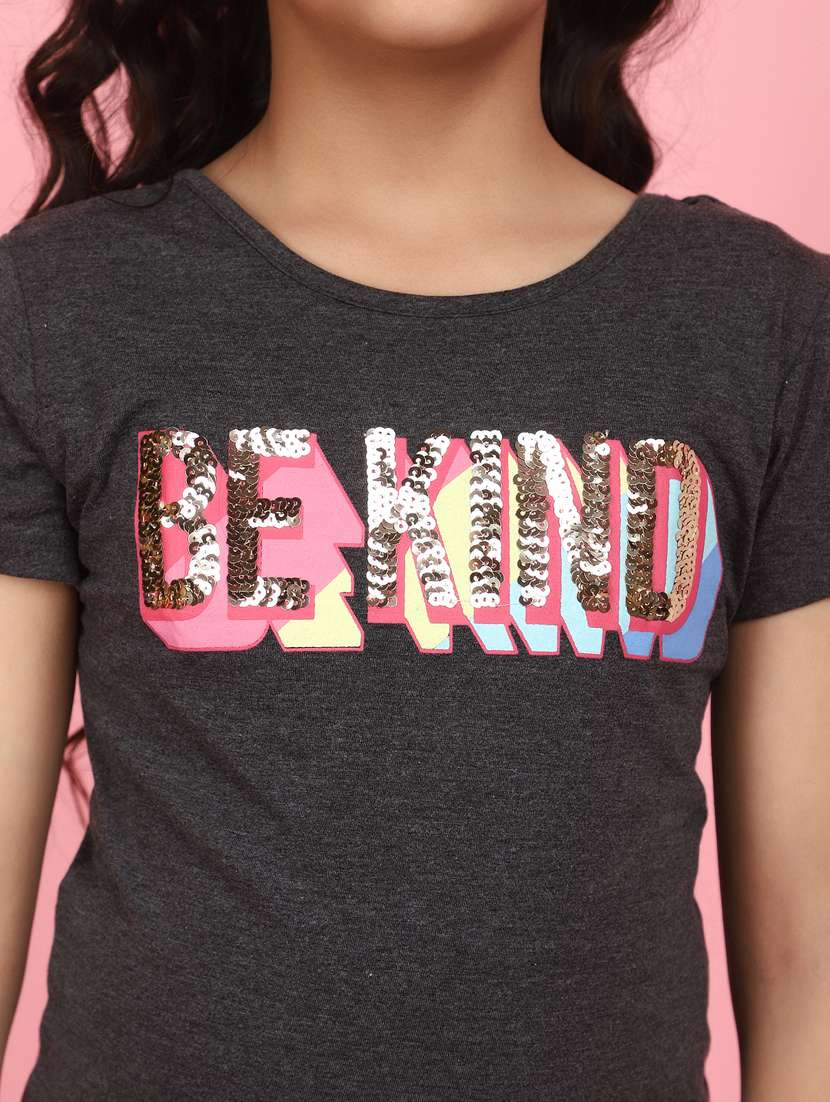 girls round neck short sleeves tees - 21177484 -  Standard Image - 5