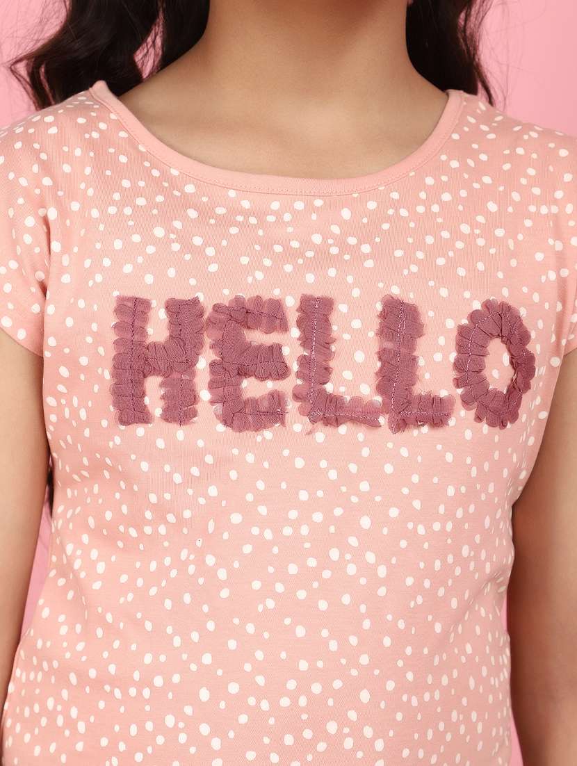 girls round neck short sleeves tees - 21177485 -  Standard Image - 5