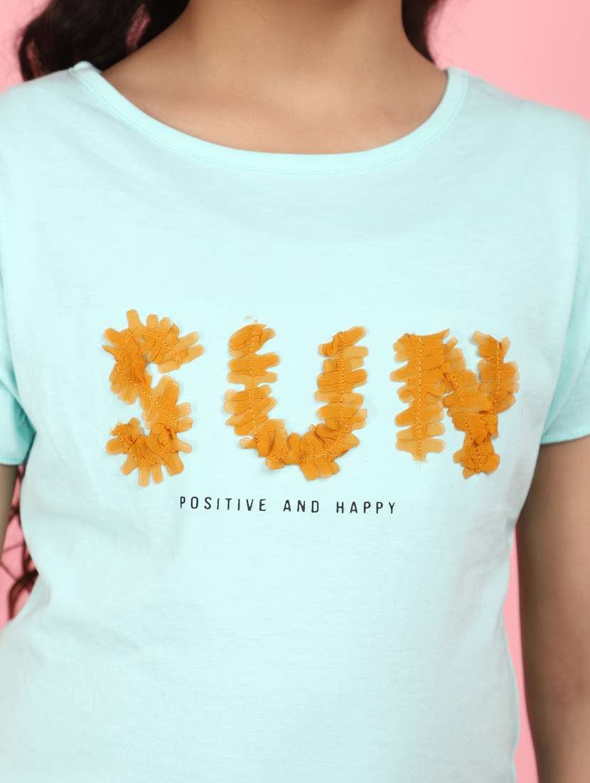 girls round neck short sleeves tees - 21177486 -  Standard Image - 5