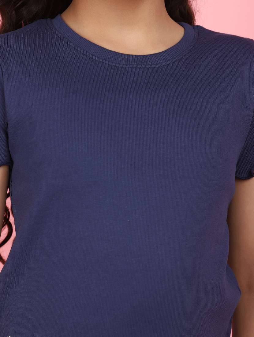 girls round neck short sleeves tops - 21177494 -  Standard Image - 5