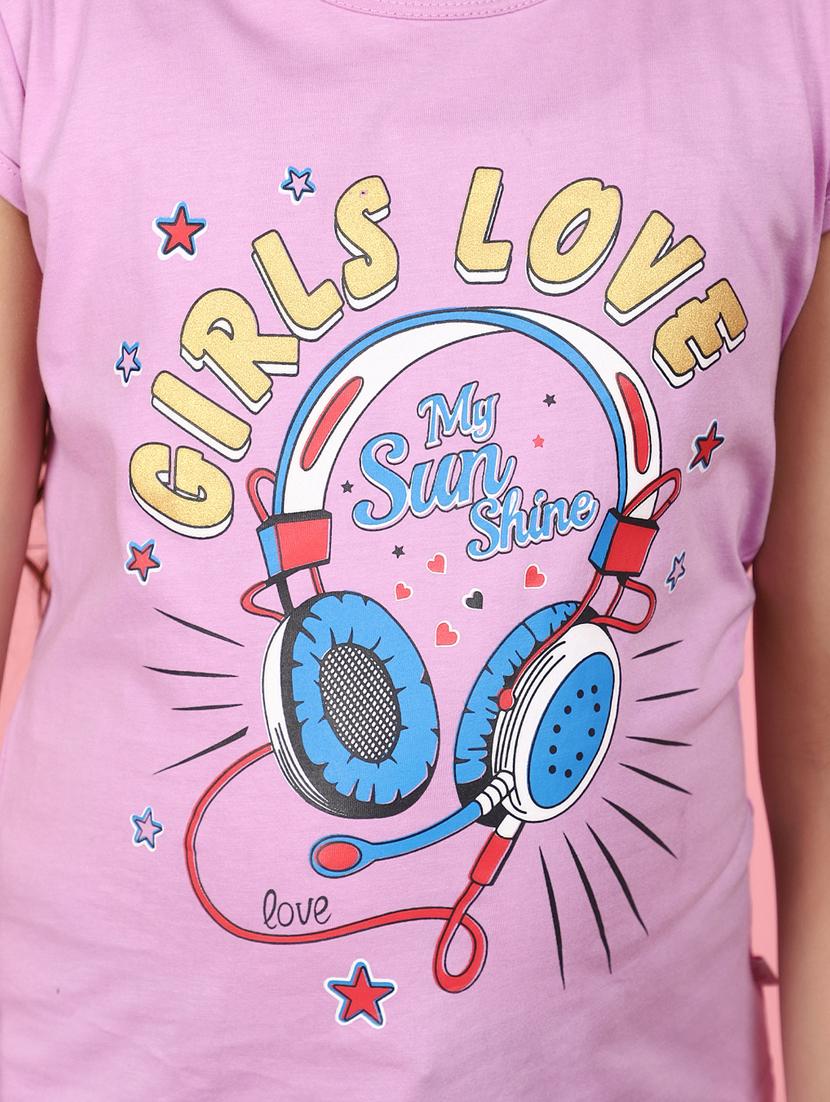 girls round neck short sleeves tees - 21177499 - Standard Image - 5