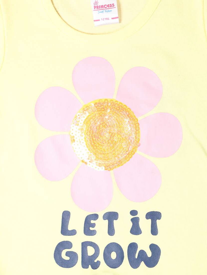 girls yellow printed shorts sets - 21177530 -  Standard Image - 3