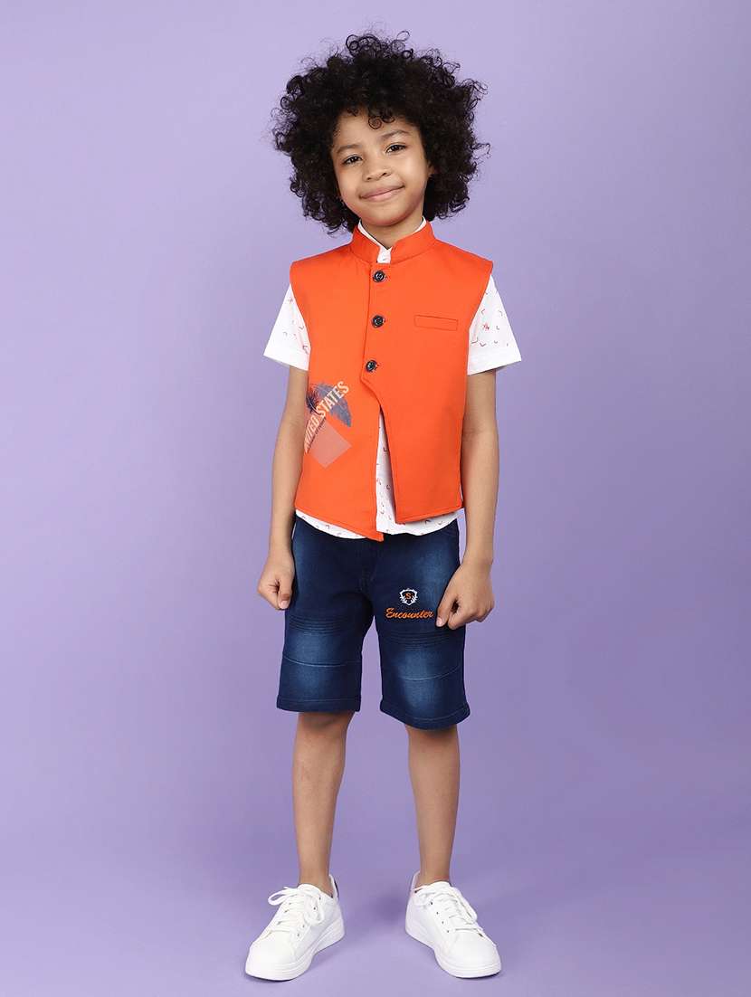 boy printed causal wear shorts set
