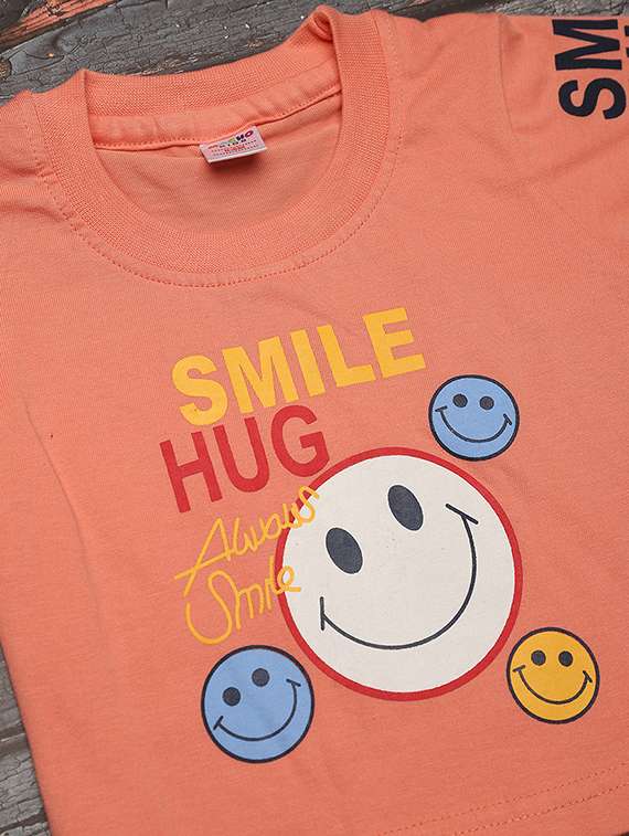 peach cotton printed shorts set  - 21177755 -  Standard Image - 5