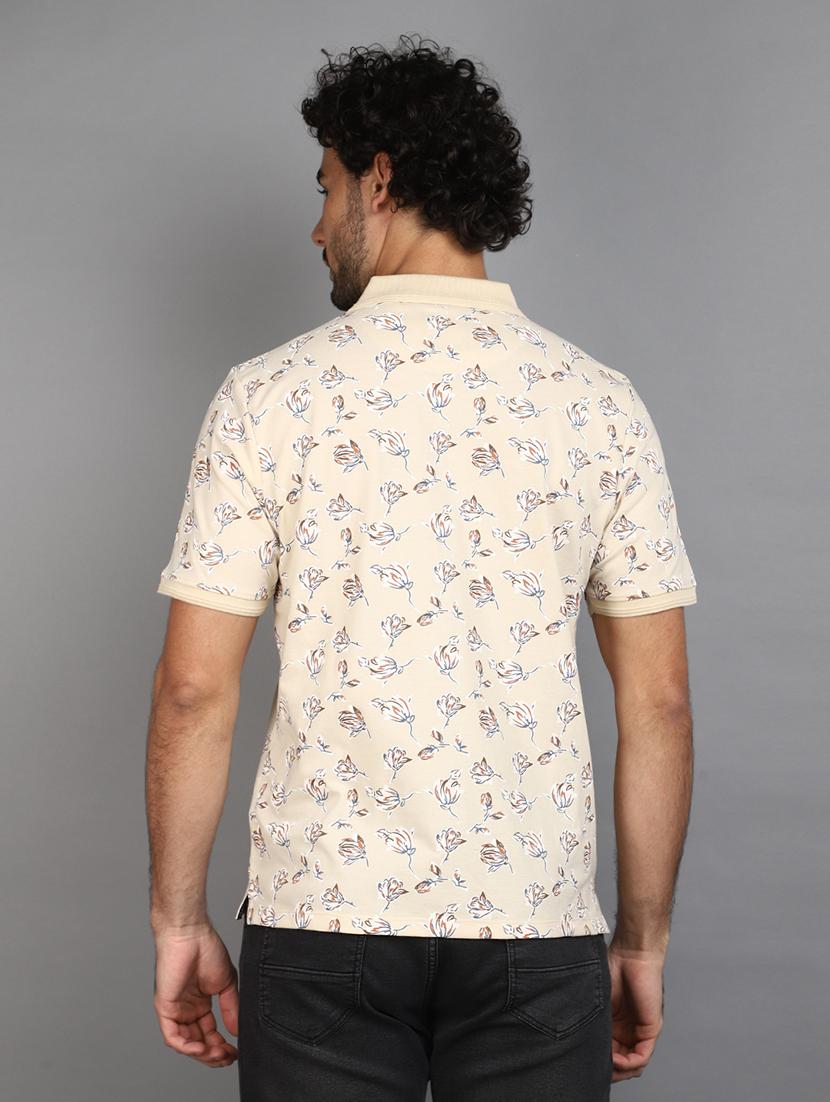 men printed polo t-shirt - 21177837 - Standard Image - 3