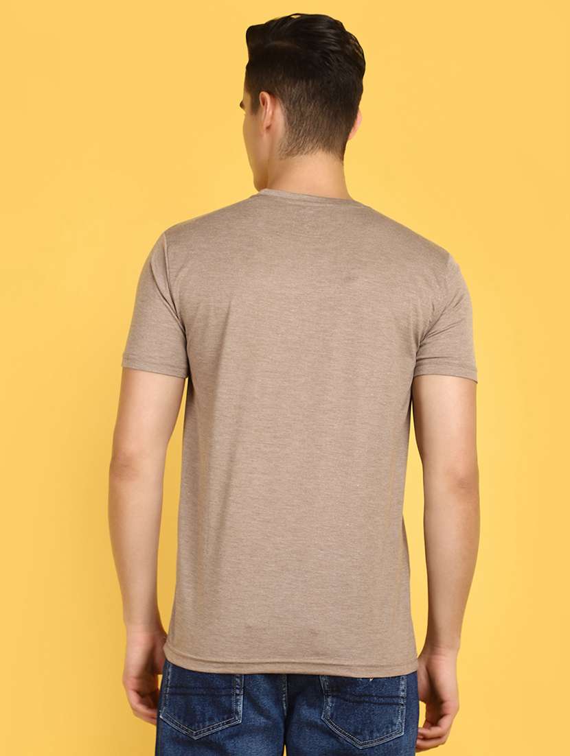 men solid round neck cotton t-shirt - 21177851 -  Standard Image - 3