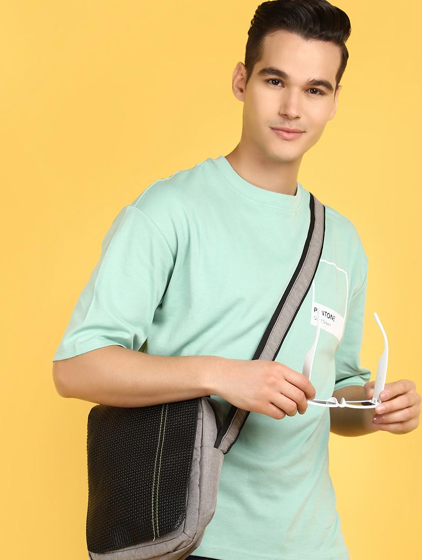 men placement print round neck t-shirt - 21177898 - Standard Image - 3