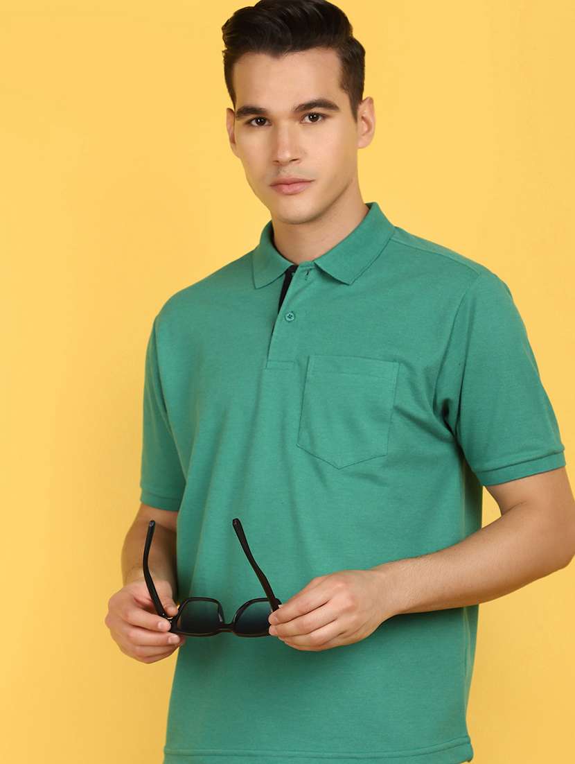 men solid polo t-shirt - 21177915 -  Standard Image - 3