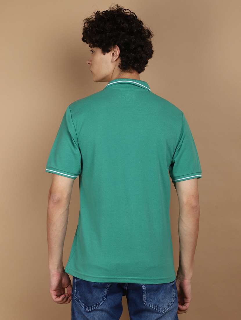 men cotton plain polo t-shirt - 21177922 -  Standard Image - 3