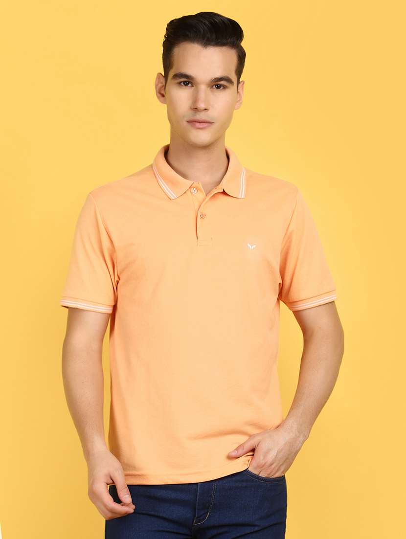 men polo neck short sleeves t-shirt