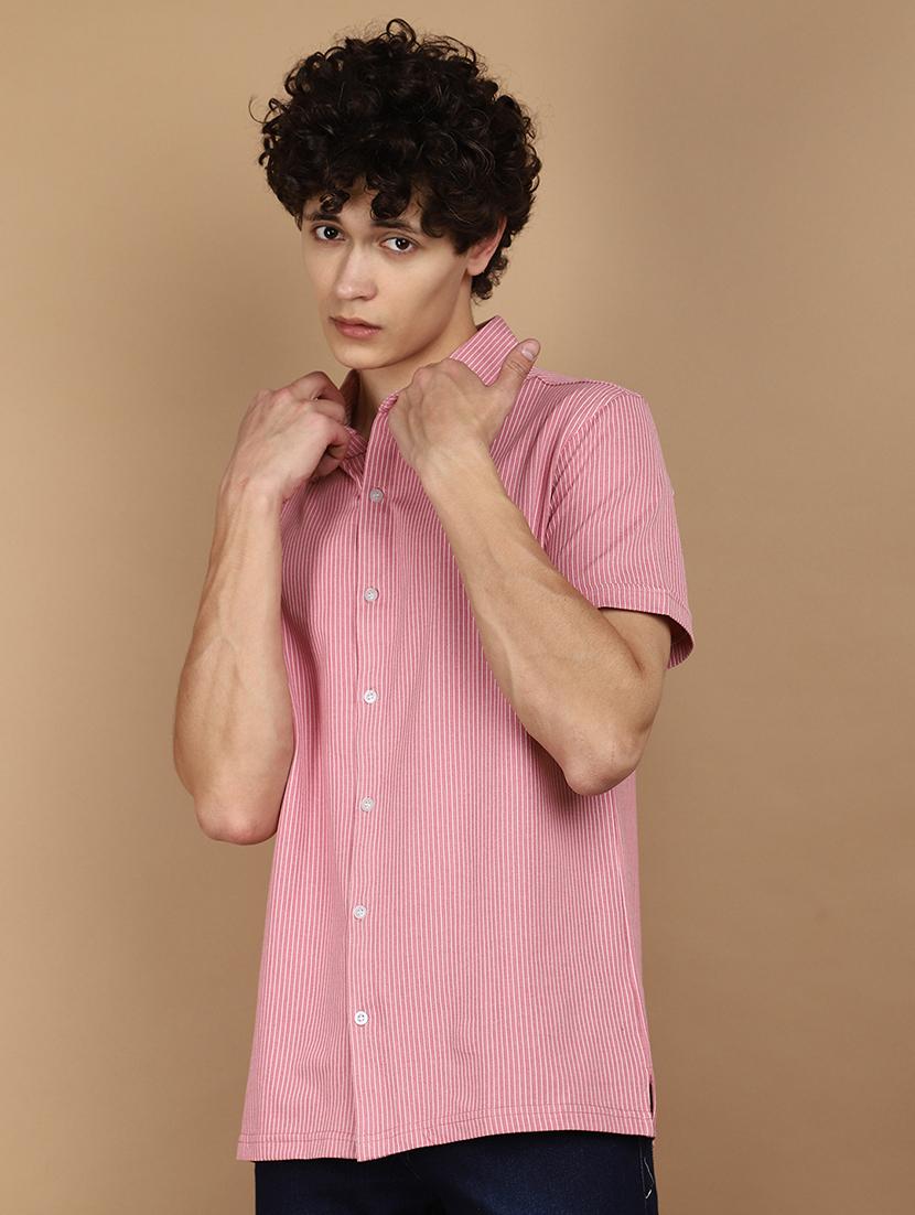 pink cotton casual shirt - 21177968 - Zoom Image - 0