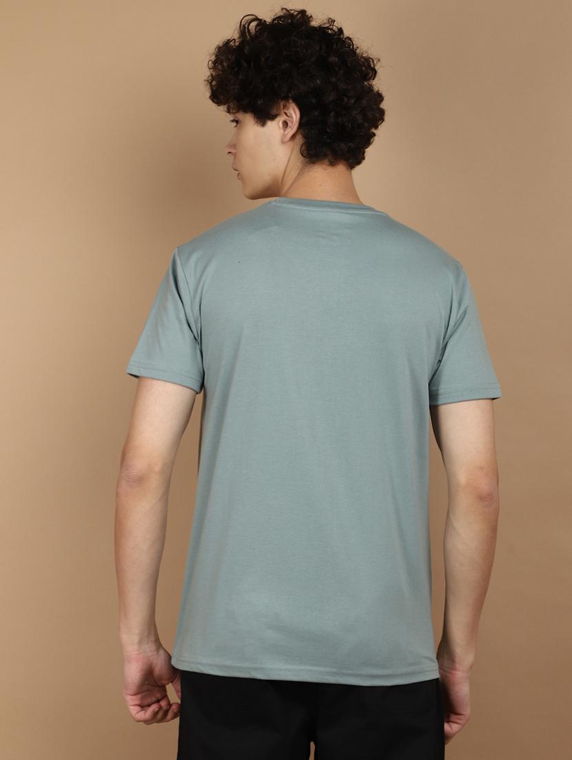 green cotton chest print tshirt - 21177998 - Standard Image - 3