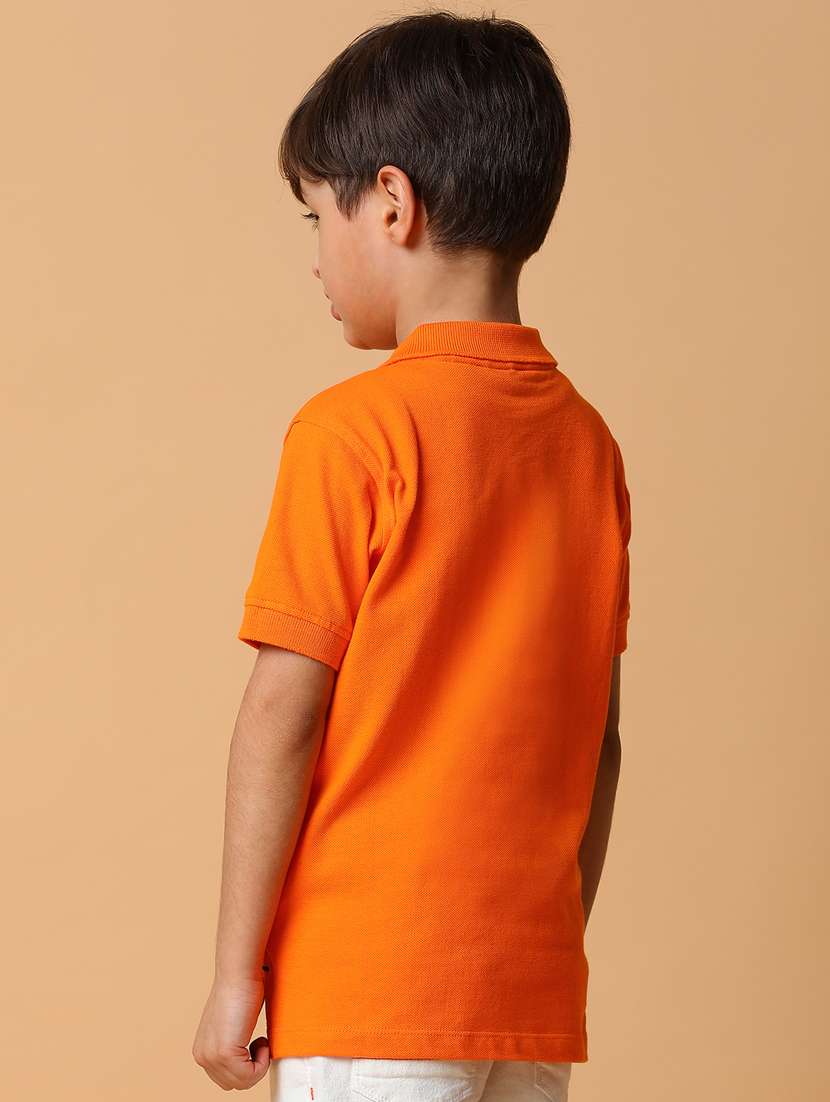 orange cotton polo t-shirt - 21178239 -  Standard Image - 3