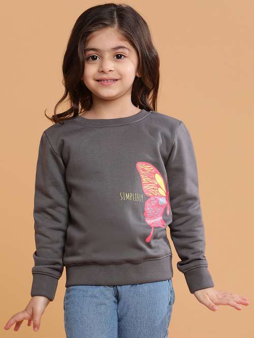 grey cotton placement print sweatshirt - 21178251 -  Standard Image - 0