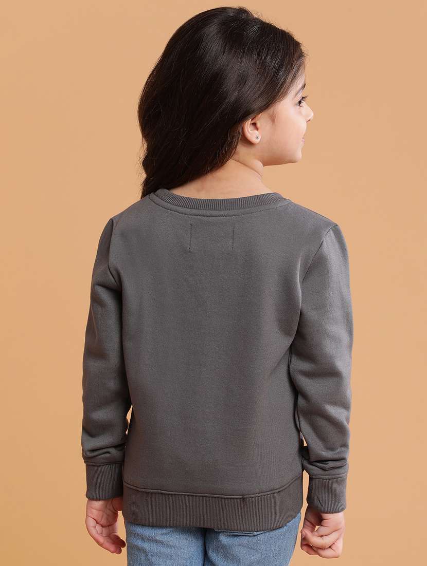 grey cotton placement print sweatshirt - 21178251 - Standard Image - 3