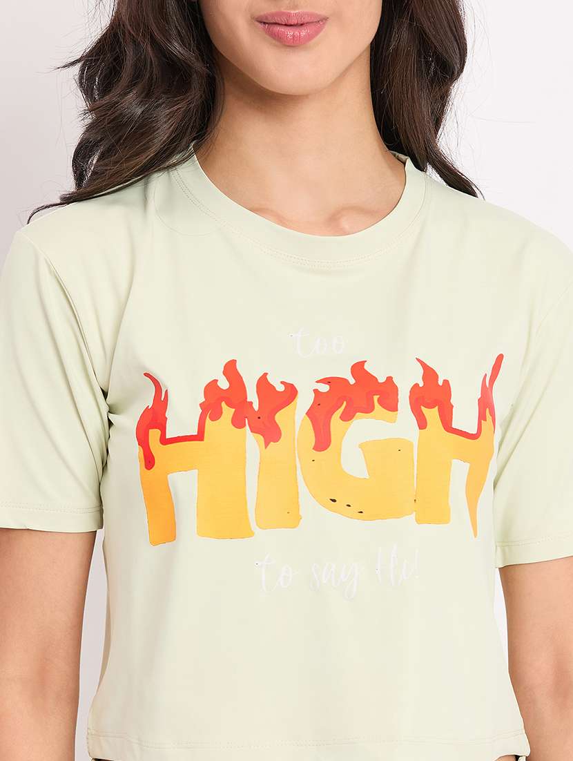 women white typography printed nightwear pyjama set - 21178284 -  Standard Image - 5