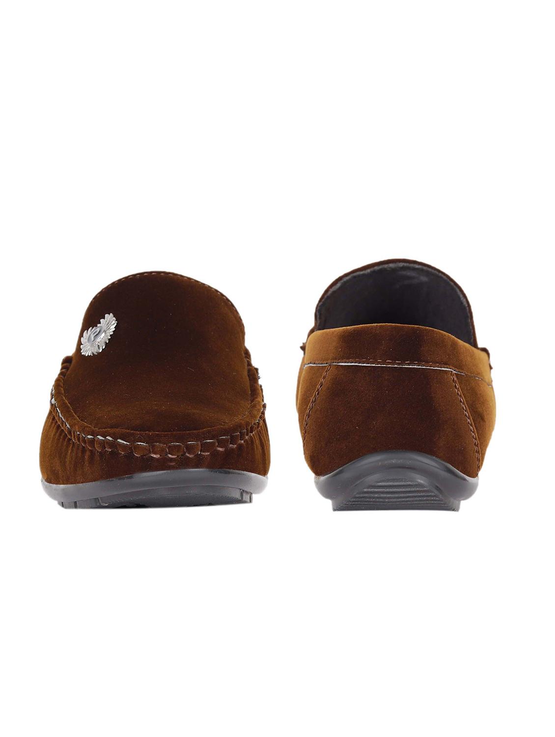 brown suede slip on loafers - 21178293 - Standard Image - 3