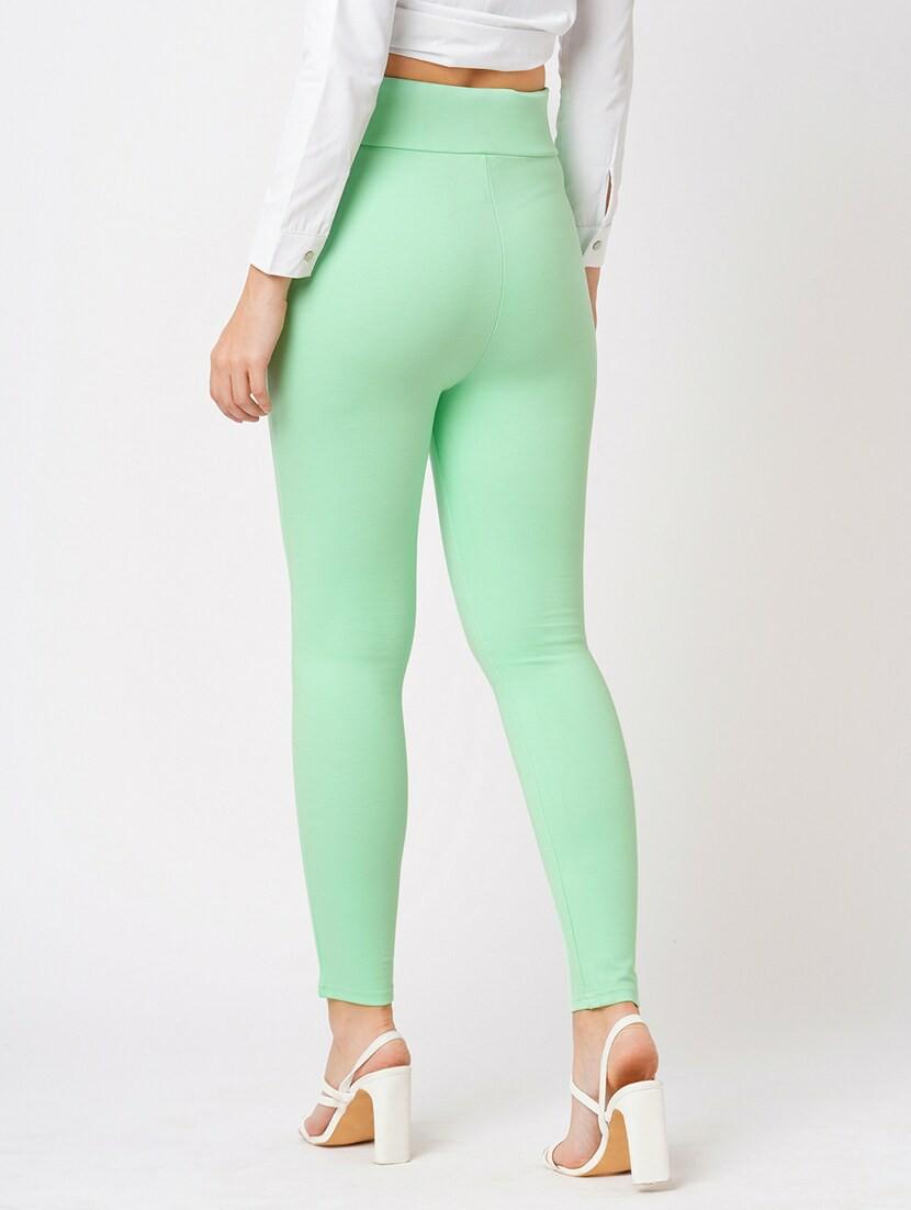green rayon jeggings - 21178316 - Standard Image - 3