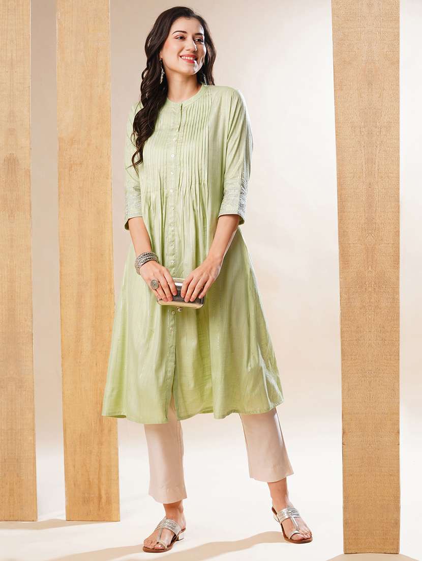 globus women off-white back elasticated mid-rise flat front ethnic pants - 21178320 -  Standard Image - 3