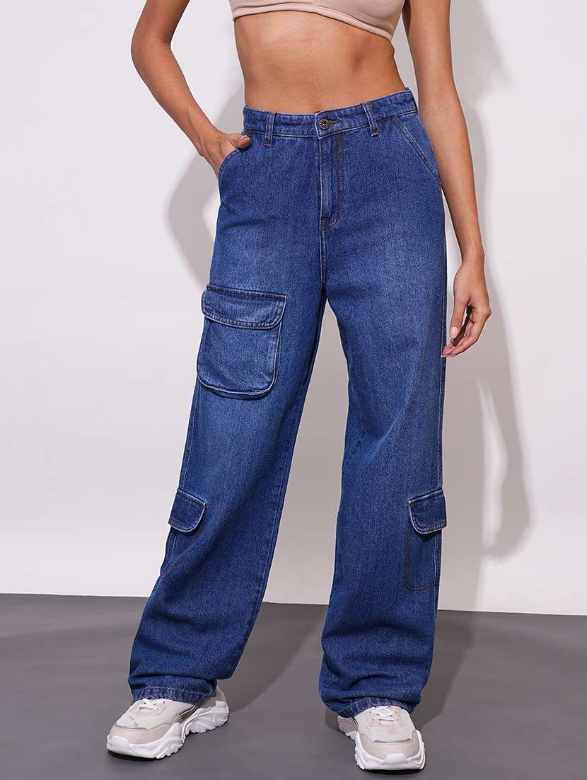 women's high rise solid cargo 