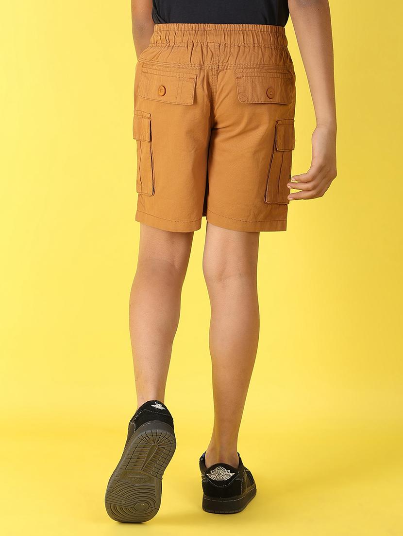 boys khaki cotton shorts - 21178505 - Standard Image - 3