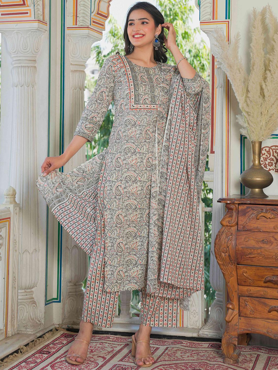 grey printed suit set - 21178751 - Standard Image - 3