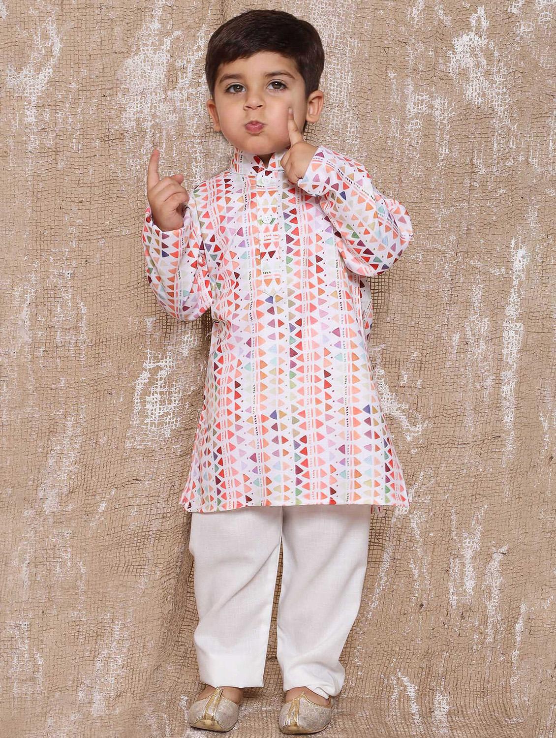boys printed cotton kurta pajama - 21179593 -  Zoom Image - 0