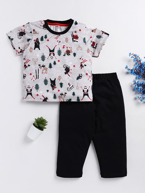 kids printed t-shirt & pajama set  - 21180558 -  Standard Image - 0