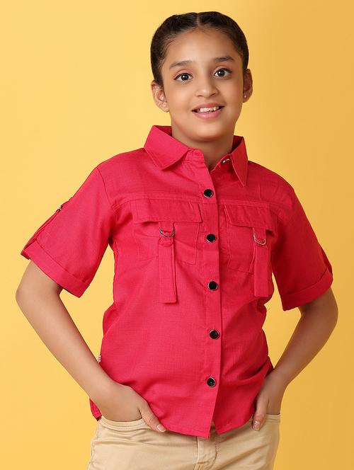 girls short sleeves solid shirt - 21180747 -  Standard Image - 0