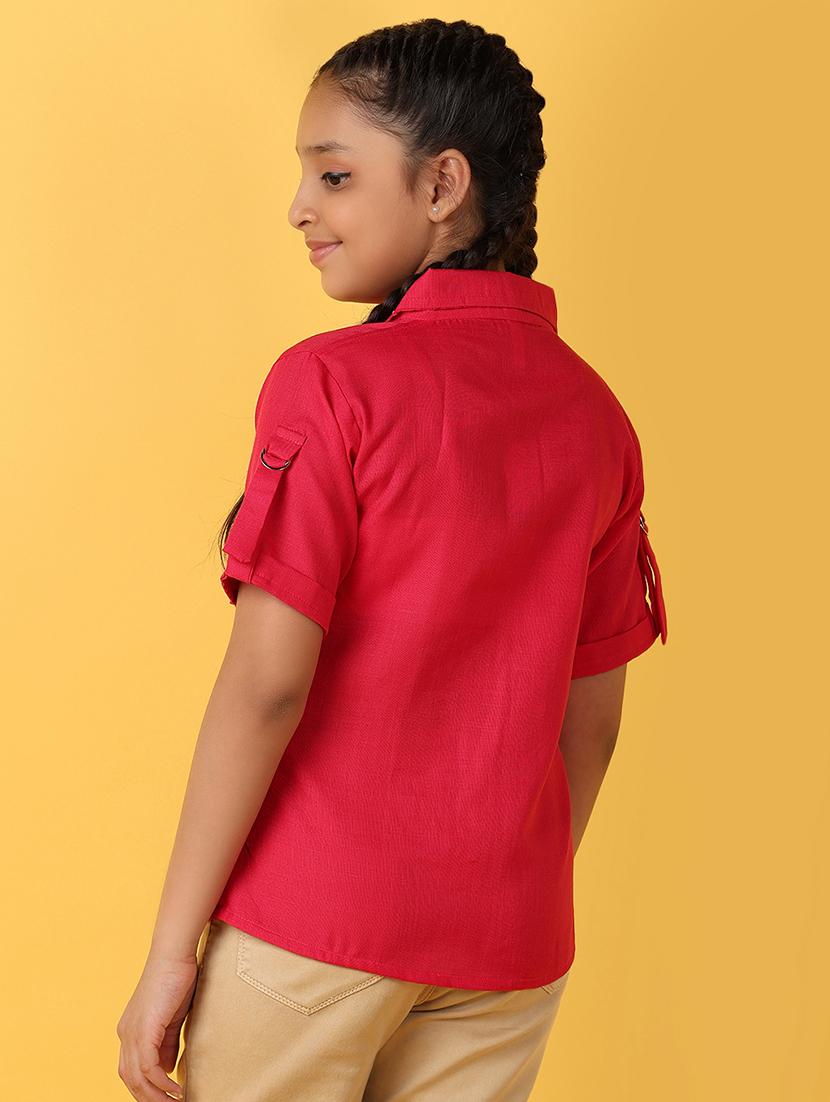 girls short sleeves solid shirt - 21180747 - Standard Image - 3