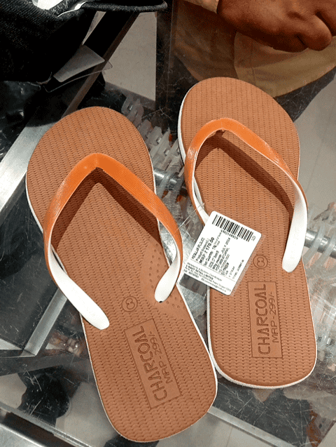 tan pu (polyurethane) flip flops - 21180785 - Standard Image - 0