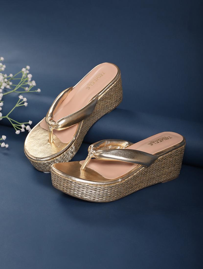gold slip on sandal - 21180940 - Zoom Image - 0