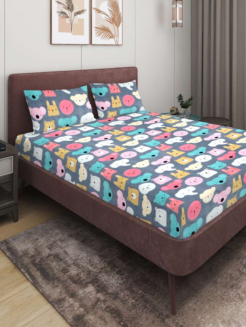 double queen bedsheet with 2 pillow covers