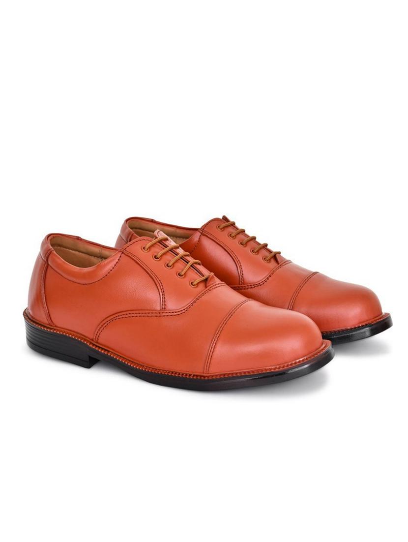 tan lace-up derby shoes - 21181367 - Standard Image - 3