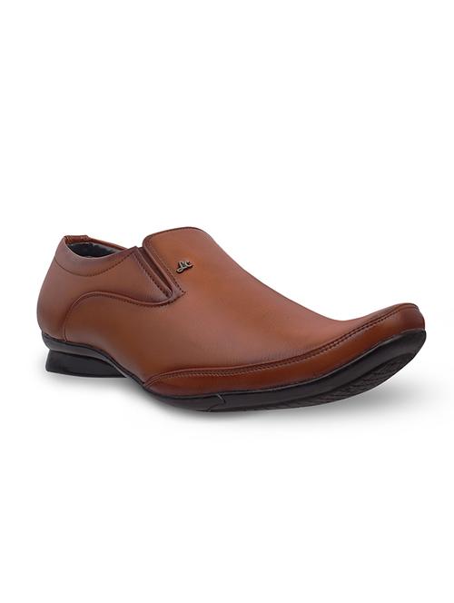 tan slip on formal shoes - 21181369 -  Standard Image - 0