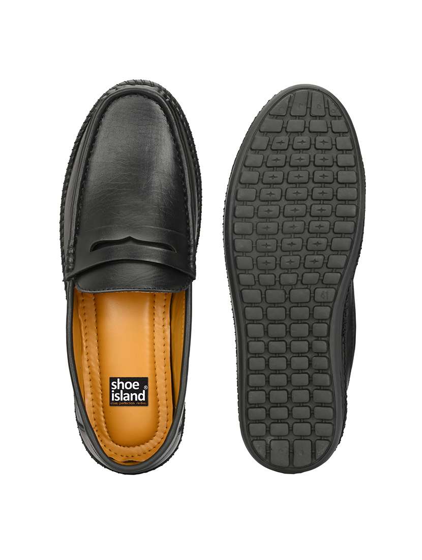 black slip on loafers - 21181375 -  Standard Image - 5