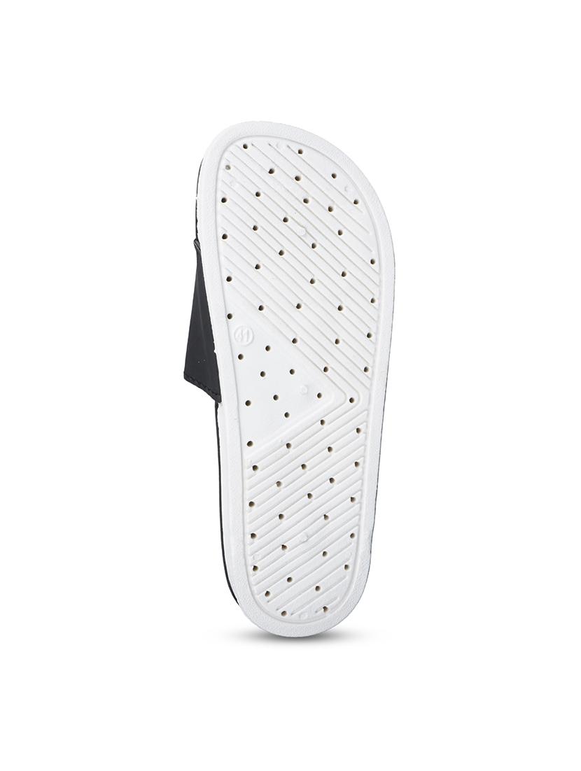 black synthetic slip on flip flops - 21181395 - Standard Image - 5