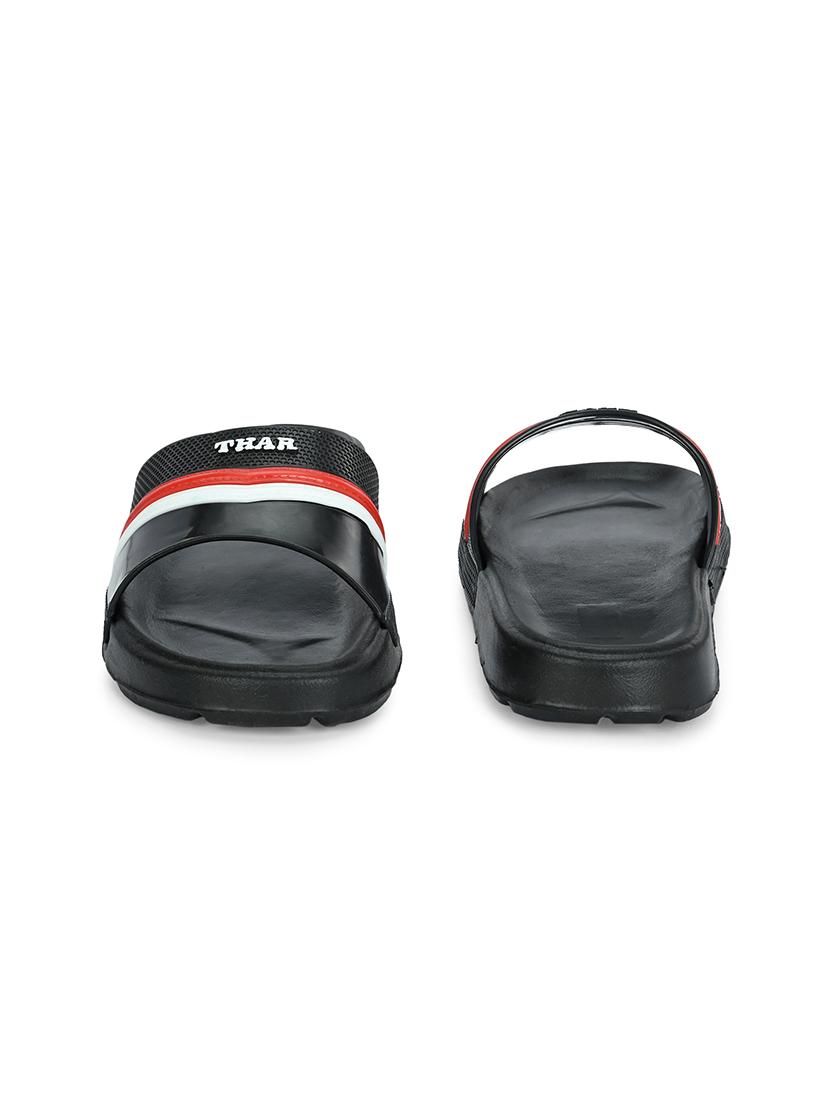 black synthetic slip on flip flops - 21181417 - Standard Image - 3