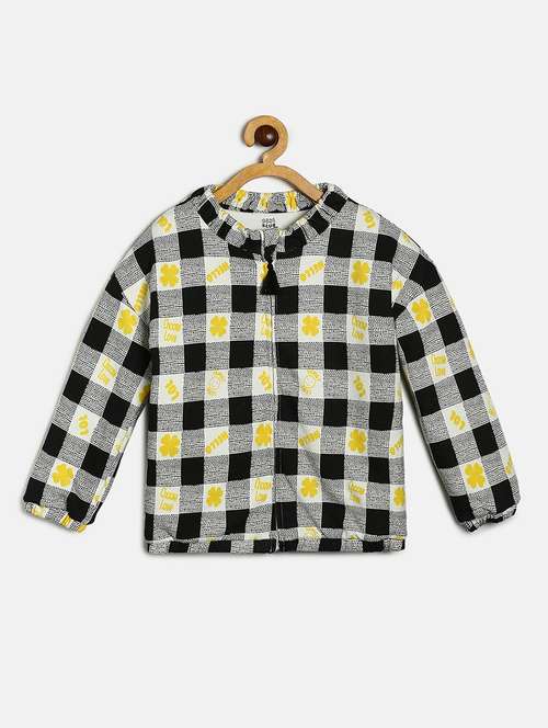 black  printed long sleeves jacket - 21182825 -  Standard Image - 0