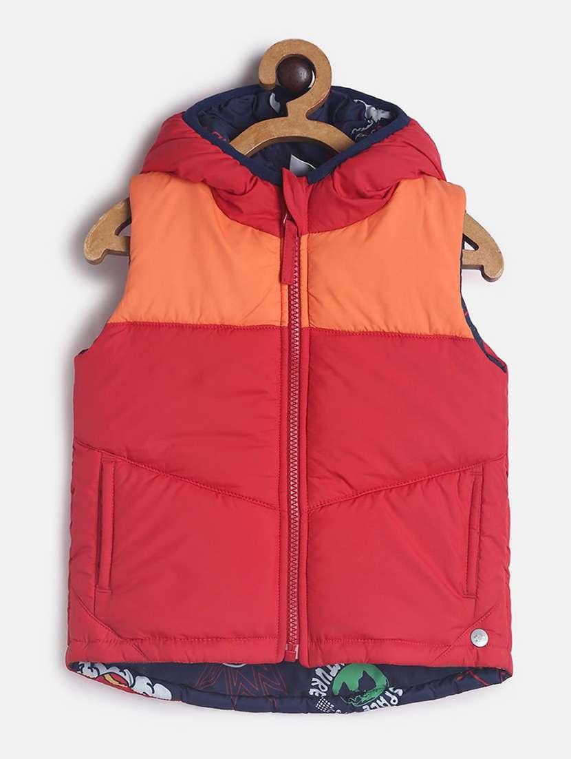 boy hooded sleeveless bomber jacket - 21182995 -  Zoom Image - 0