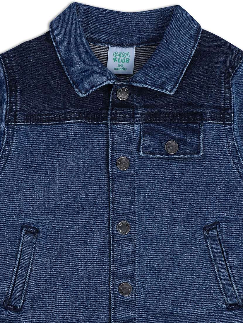 kids long sleeves solid denim jackets - 21183199 - Standard Image - 3