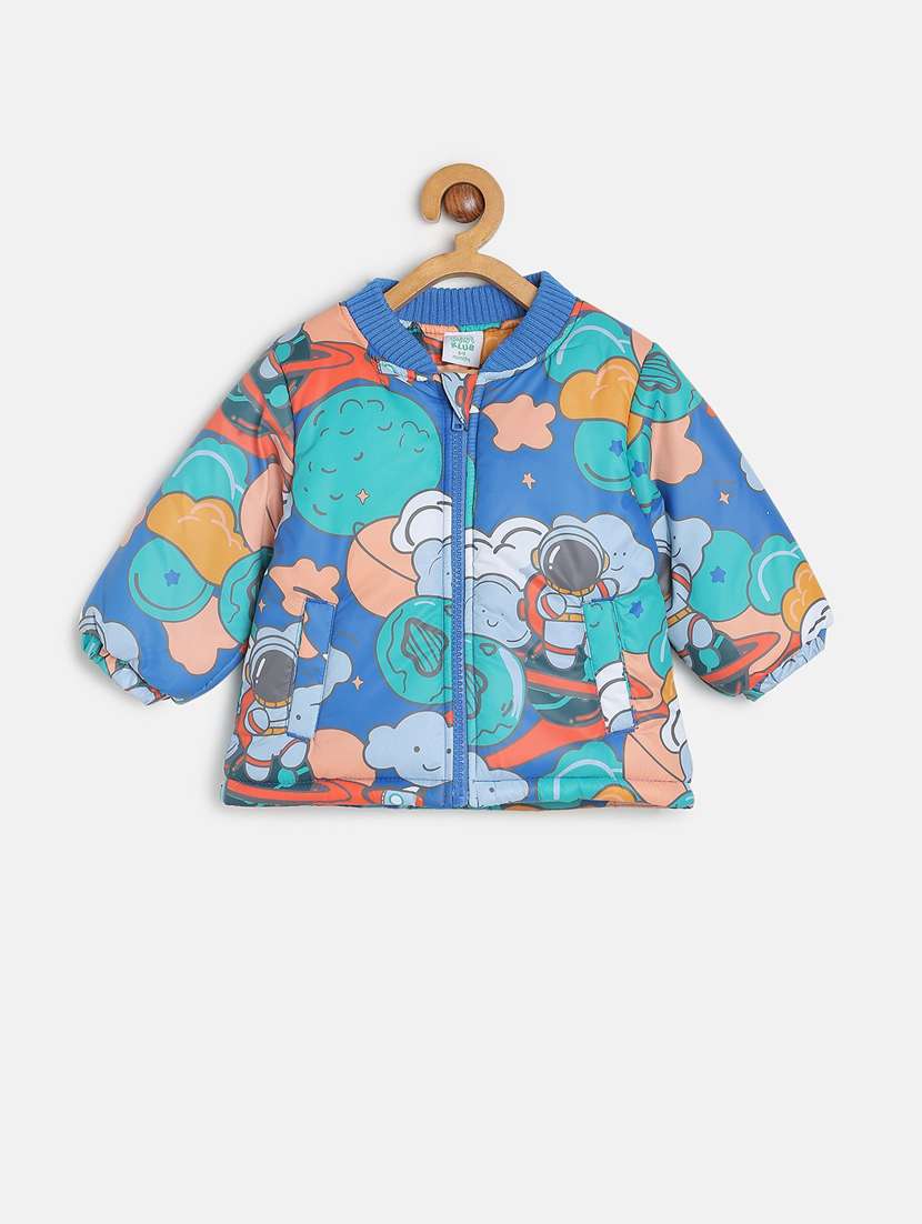blue polyester regular jackets & coat - 21183258 - Zoom Image - 0